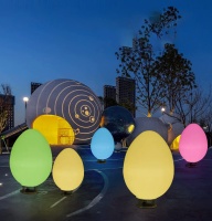 Светильник Яйцо 87х140 питание от АКБ, RGB